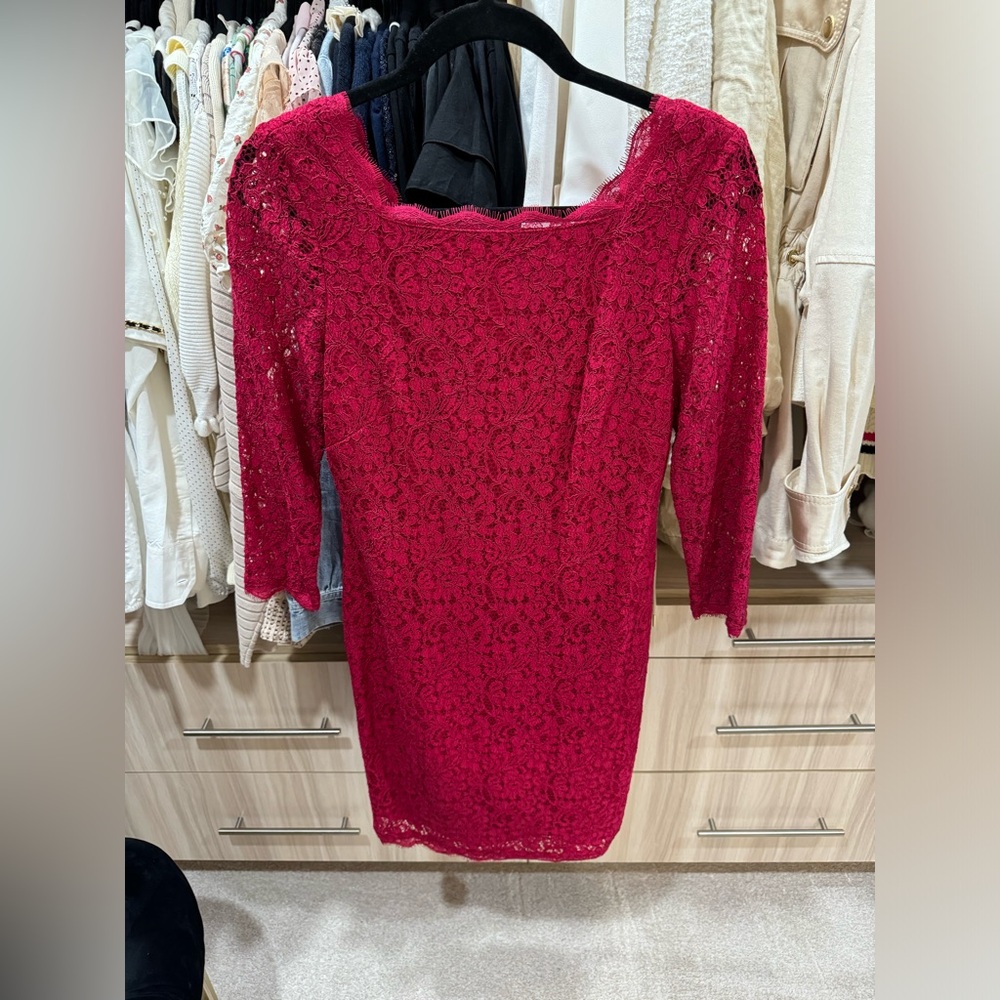 Adriana Papell mini lace dress